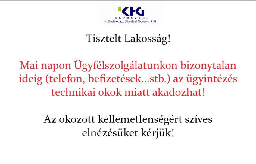 Lakossági tájékoztatás