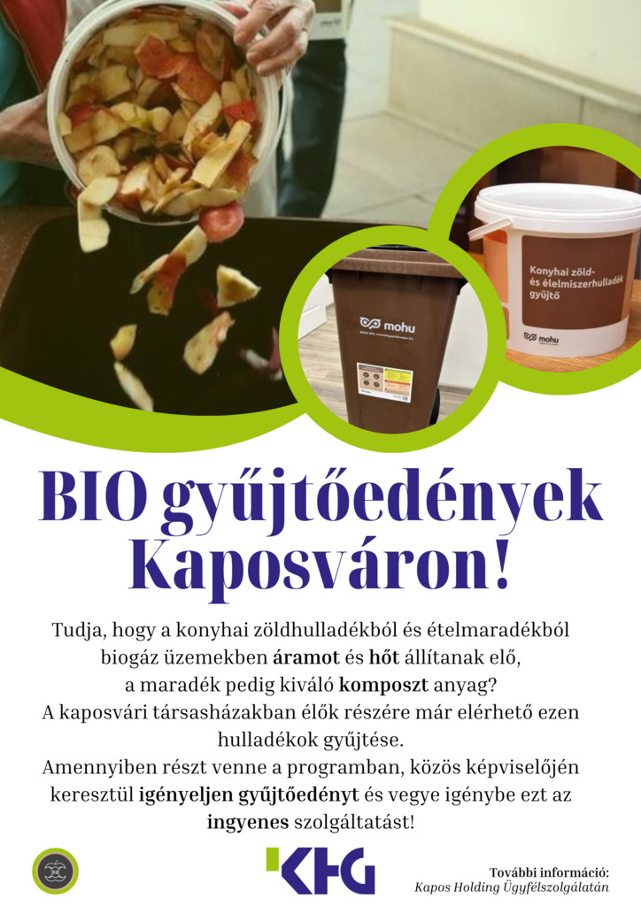 BIO gyűjtőedények Kaposváron!