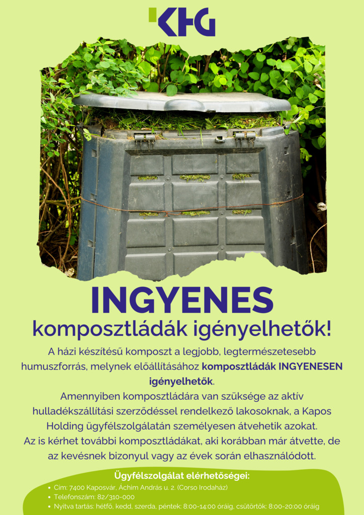 Ingyenes komposztládák igényelhetők!