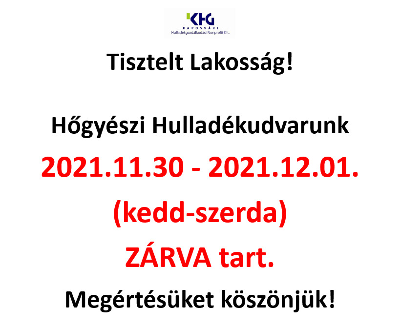 Hőgyészi Hulladékudvar