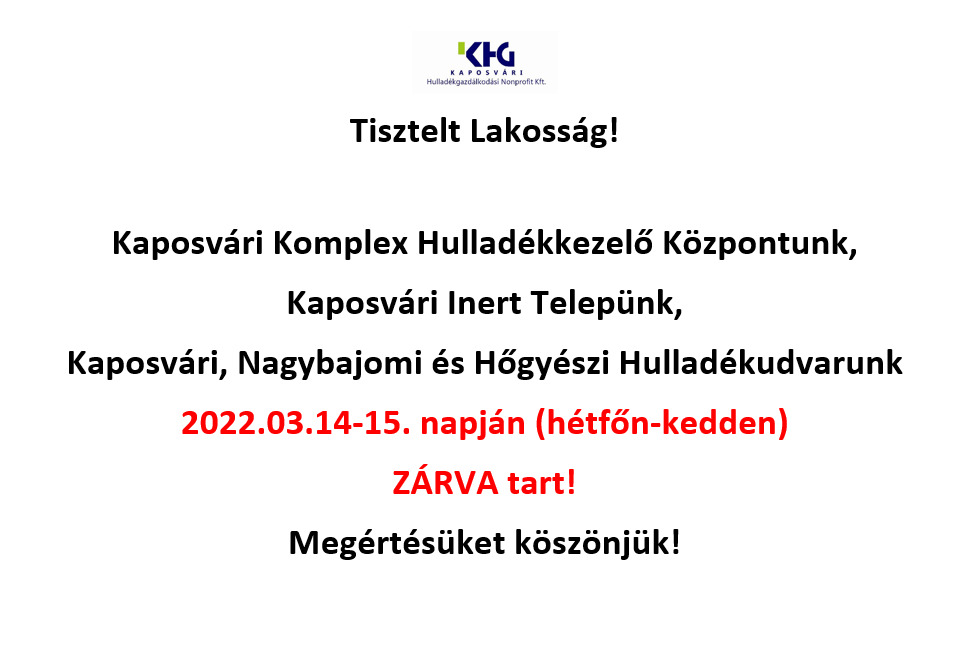 2022.03.14-15. zárva tartunk