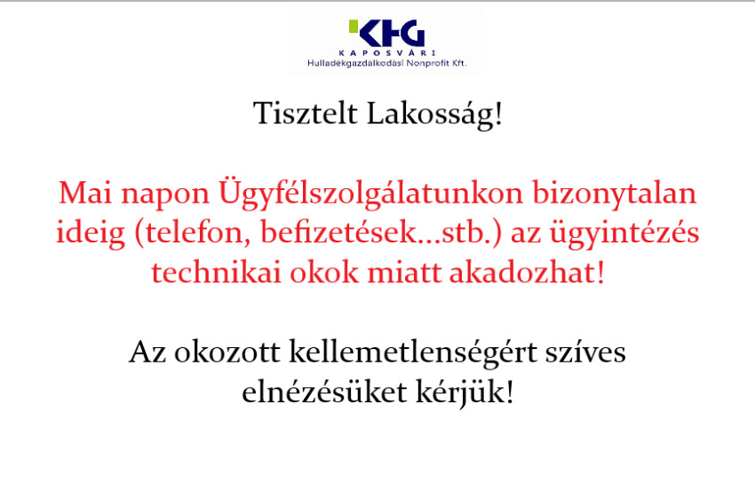Lakossági felhívás